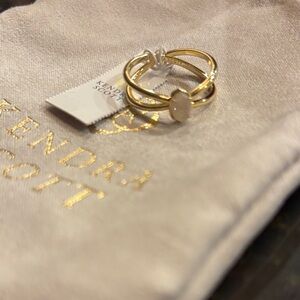 Kendra Scott Gold Emilie double band ring size 9